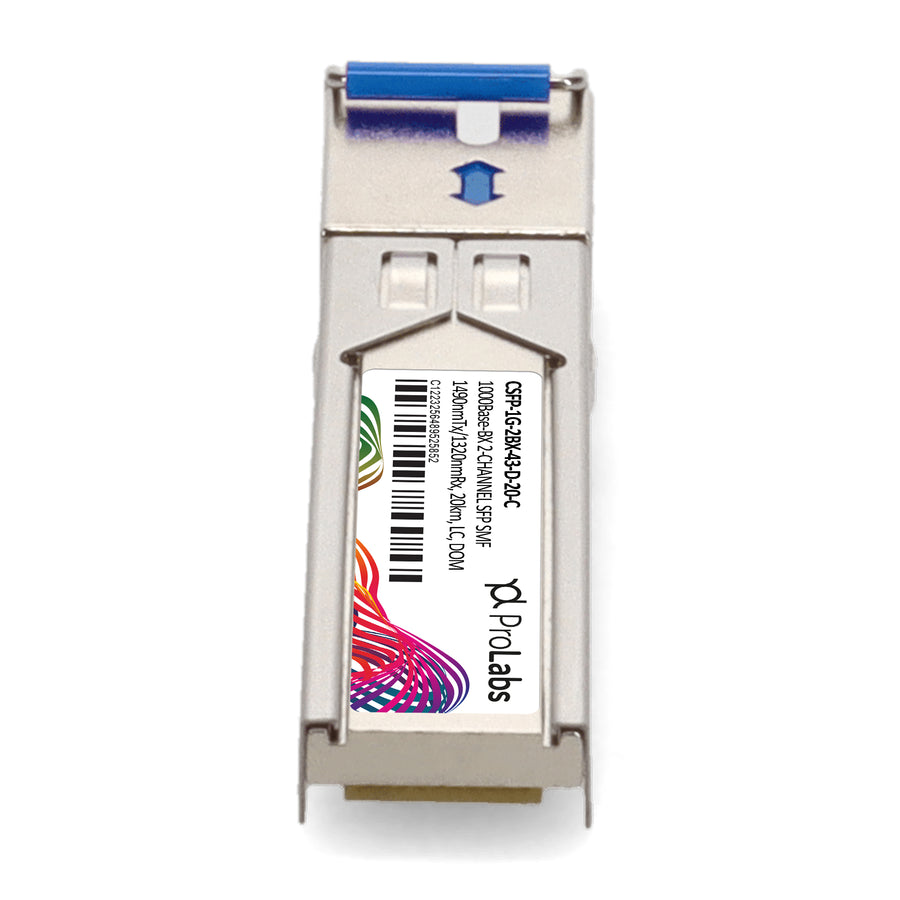 Prolabs MSA and TAA 1000Base-BX 2-Channel SFP Transceiver (SMF, 1490nmTx/1310nmRx, 20km, LC, DOM)