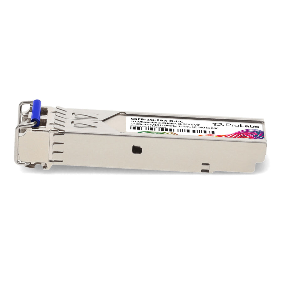 Prolabs MSA and TAA 1000Base-BX 2-Channel SFP Transceiver (SMF, 1490nmTx/1310nmRx, 20km, LC, DOM, -40 to 85C)