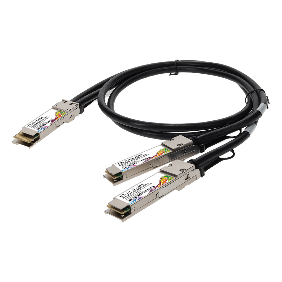 Prolabs Dell DAC-Q28DD-2Q28-100G-1M Compatible 200GBase-CU QSFPDDto2x 100GbQSFP28 Direct Attach Cable (Passive Twinax, 1m)