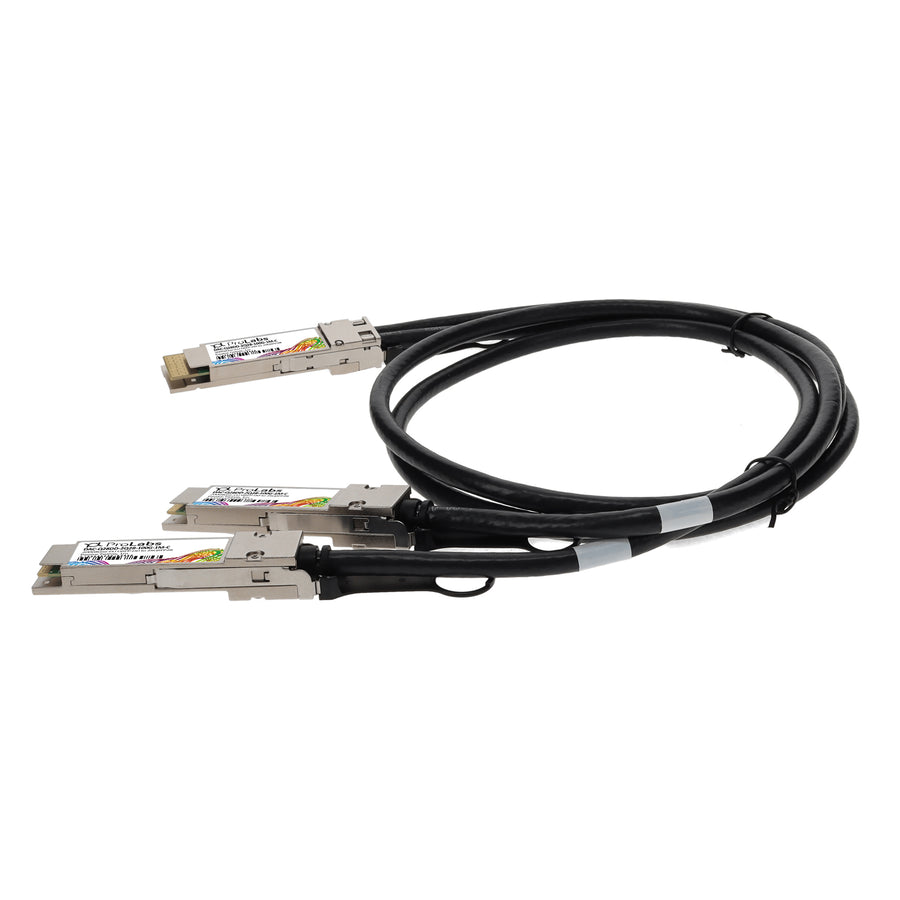Prolabs Dell DAC-Q28DD-2Q28-100G-1M Compatible 200GBase-CU QSFPDDto2x 100GbQSFP28 Direct Attach Cable (Passive Twinax, 1m)