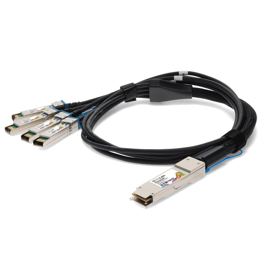 Prolabs Edge-corE Compatible TAA 100GBase-CU QSFP28 to 4xSFP28 Direct Attach Cable (Passive Twinax, 5m)