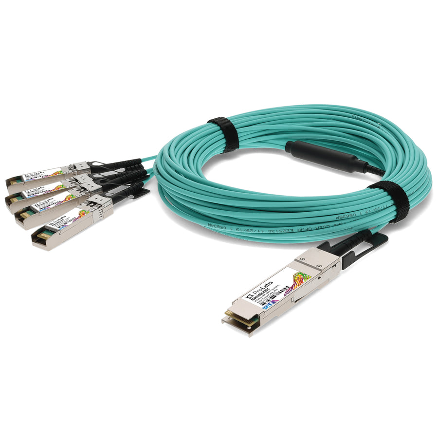 Prolabs Finisar FCBN510QE2C20 Compatible TAA Compliant 40GBase-AOC QSFP+ to 4xSFP+ Active Optical Cable (850nm, MMF, 20m)