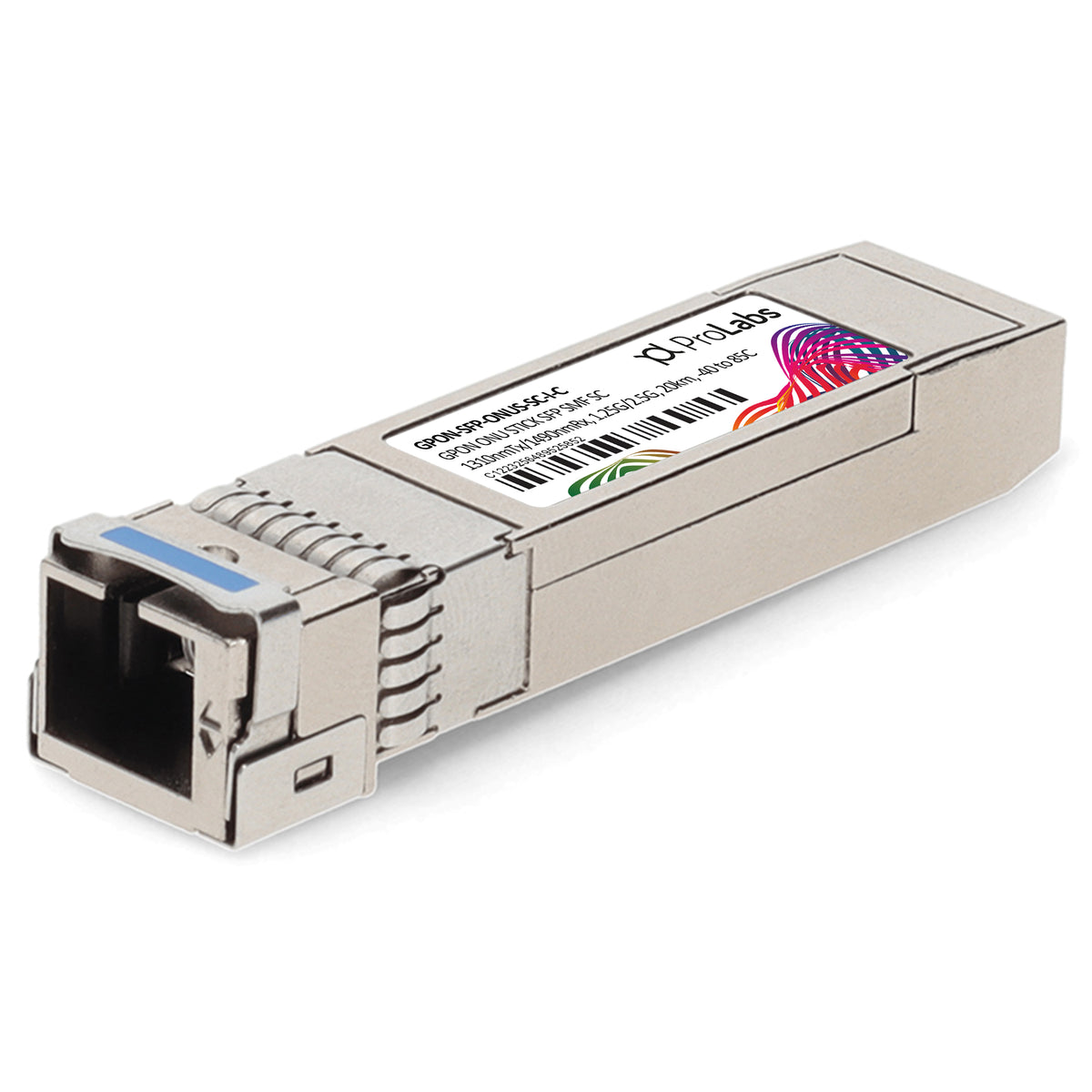 Prolabs MSA and TAA GPON ONU Stick SFP Transceiver (SMF, 1310nmTX/1490nmRX, 1.25G/2.5G, 20km, SC, Stick, -40 to 85C)