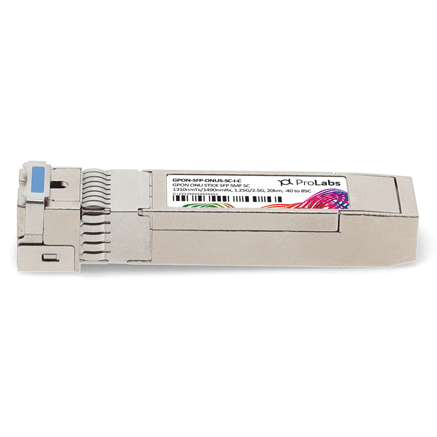 Prolabs MSA and TAA GPON ONU Stick SFP Transceiver (SMF, 1310nmTX/1490nmRX, 1.25G/2.5G, 20km, SC, Stick, -40 to 85C)