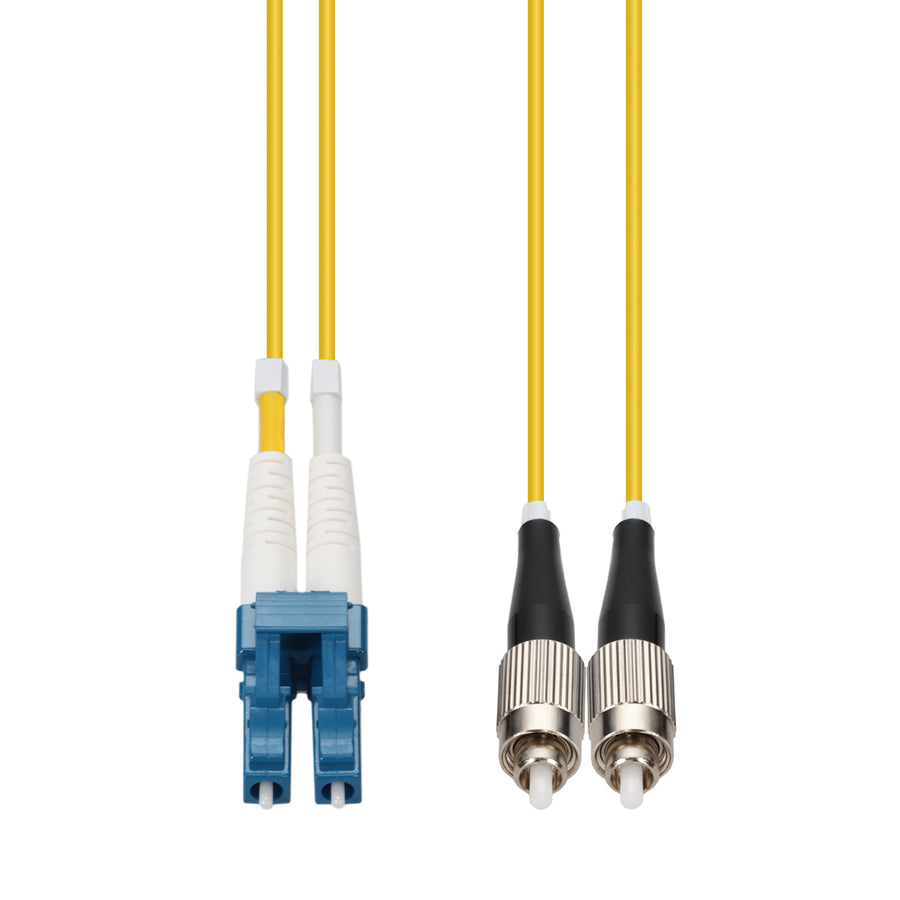  5m LC to FC Yellow OS2 Duplex OFNP (Plenum-Rated) SMF Fiber Patch Cable