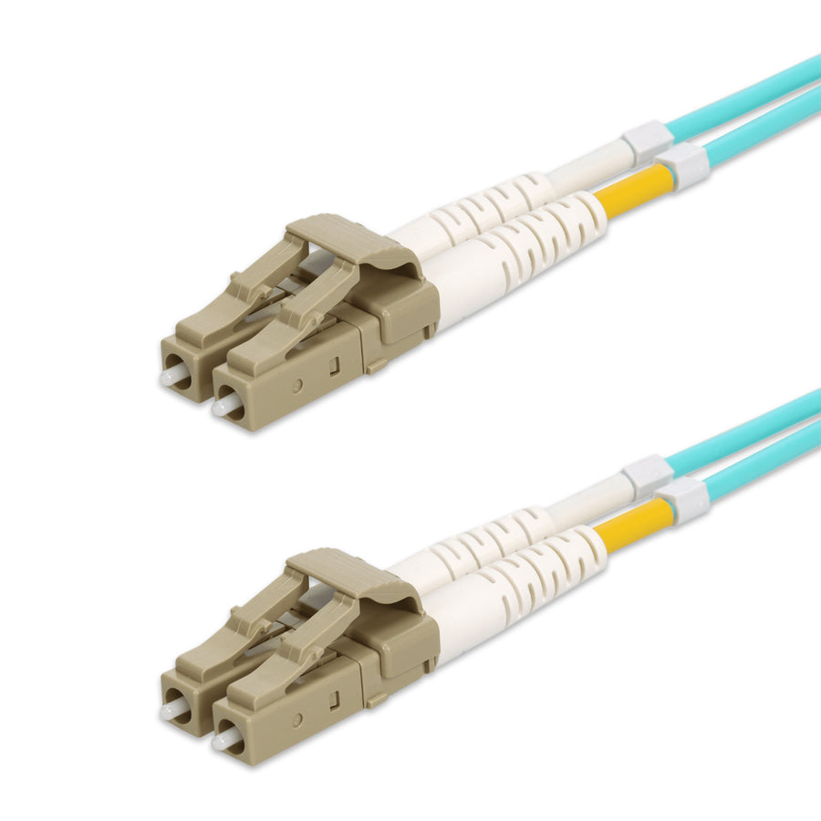  3m LC to LC Aqua OM3 Duplex OFNR (Riser-Rated) Fiber Patch Cable