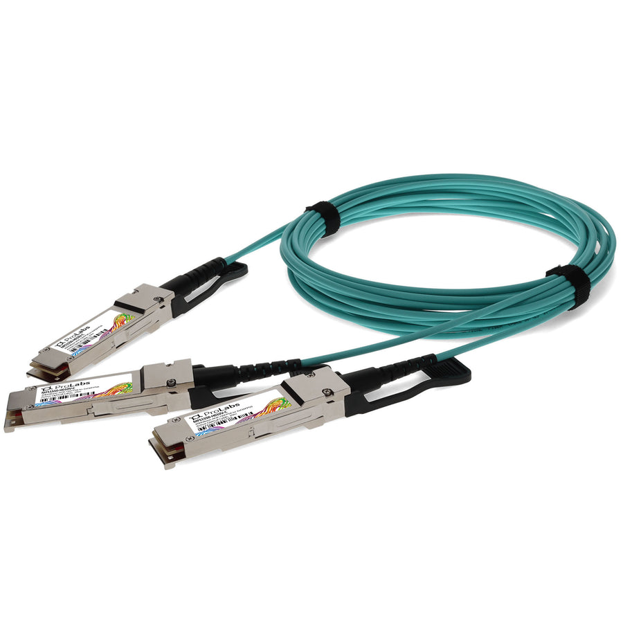 Prolabs Mellanox MFS1S50-H010V Compatible TAA 200G-AOC QSFP56 to 2xQSFP56 Infiniband HDR Active Optical Cable (850nm, MMF, 10m, LSZH)