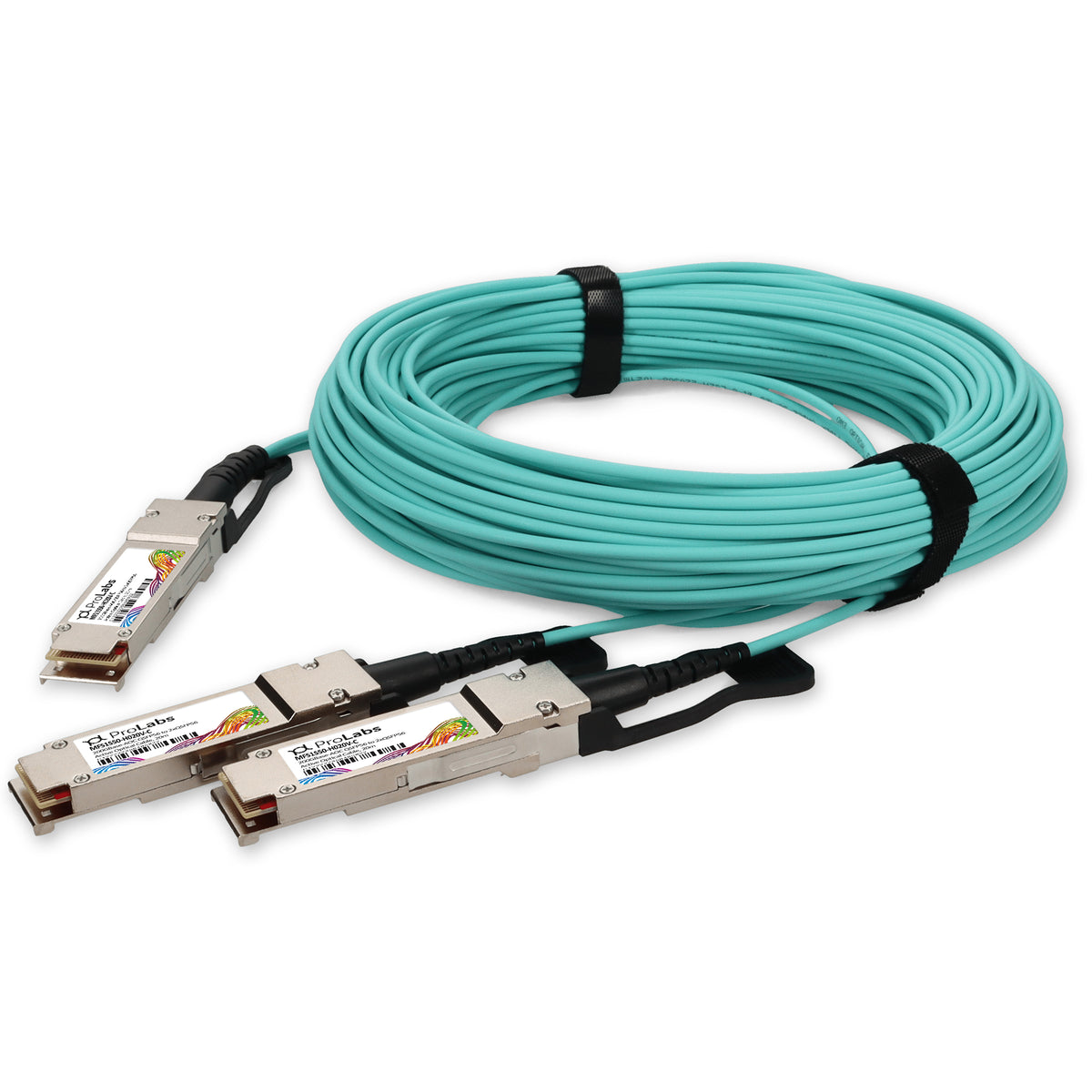 Prolabs Mellanox MFS1S50-H020V Compatible TAA 200G-AOC QSFP56 to 2xQSFP56 Infiniband HDR Active Optical Cable (850nm, MMF, 20m, LSZH)