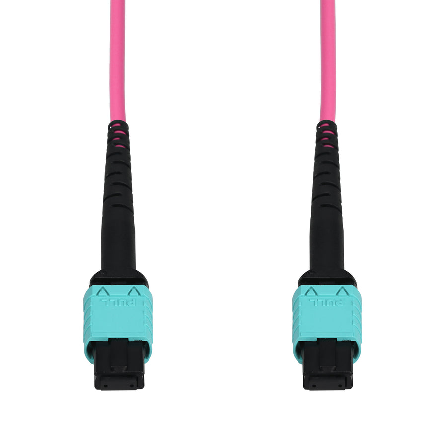  1.5m MPO/UPC to MPO/UPC Magenta OM4 OFNR (Riser-Rated) 12-Strand Fiber Patch Cable