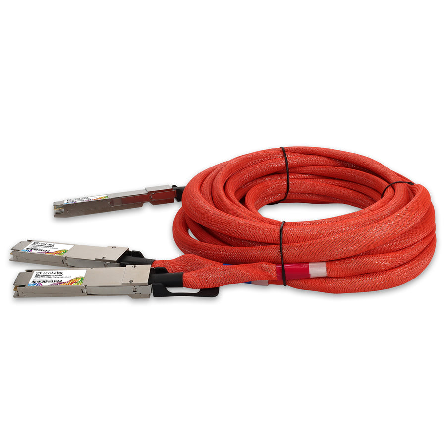 Prolabs MSA and TAA 800GBase-CU OSFP112 to 2xOSFP112-RHS Direct Attach Cable (Active Twinax, 4m, Infiniband)