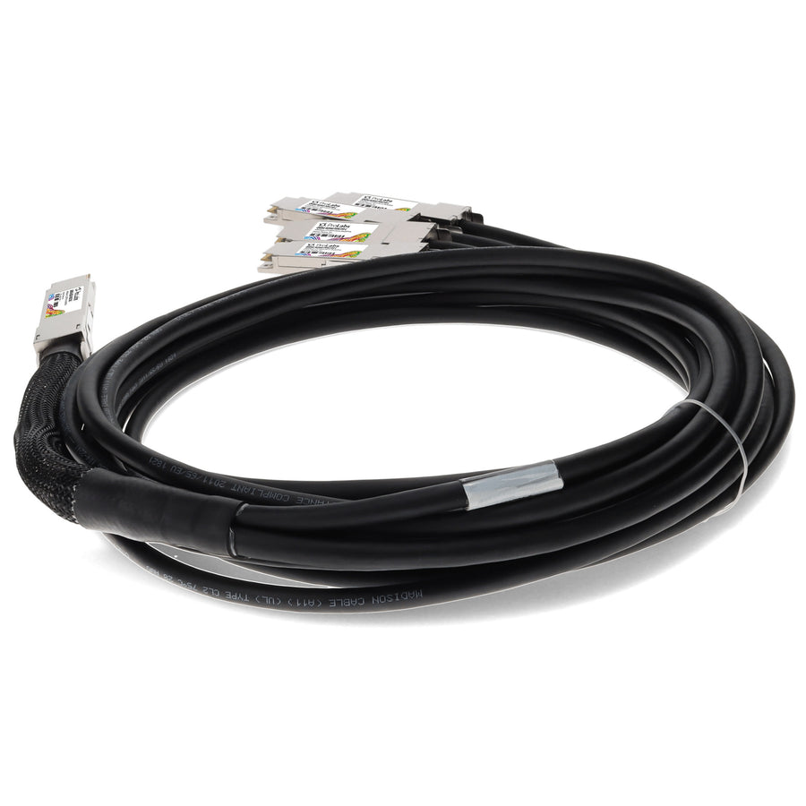 Prolabs MSA and TAA Compliant 400GBase-CU QSFP-DD 400G to 4xQSFP56 100G PAM-4 Direct Attach Cable (Passive Twinax, 1m)