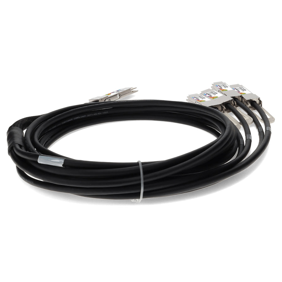 Prolabs MSA and TAA Compliant 400GBase-CU QSFP-DD 400G to 4xQSFP56 100G PAM-4 Direct Attach Cable (Passive Twinax, 2.5m)