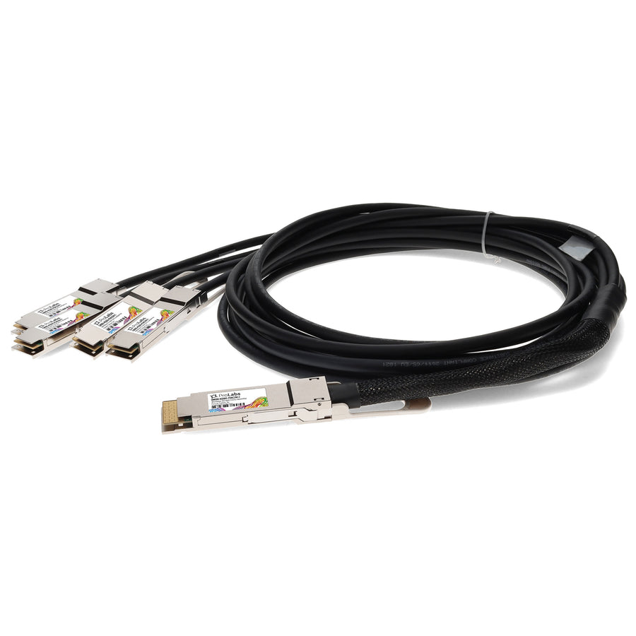 Prolabs MSA and TAA Compliant 400GBase-CU QSFP-DD 400G to 4xQSFP56 100G PAM-4 Direct Attach Cable (Passive Twinax, 2m)