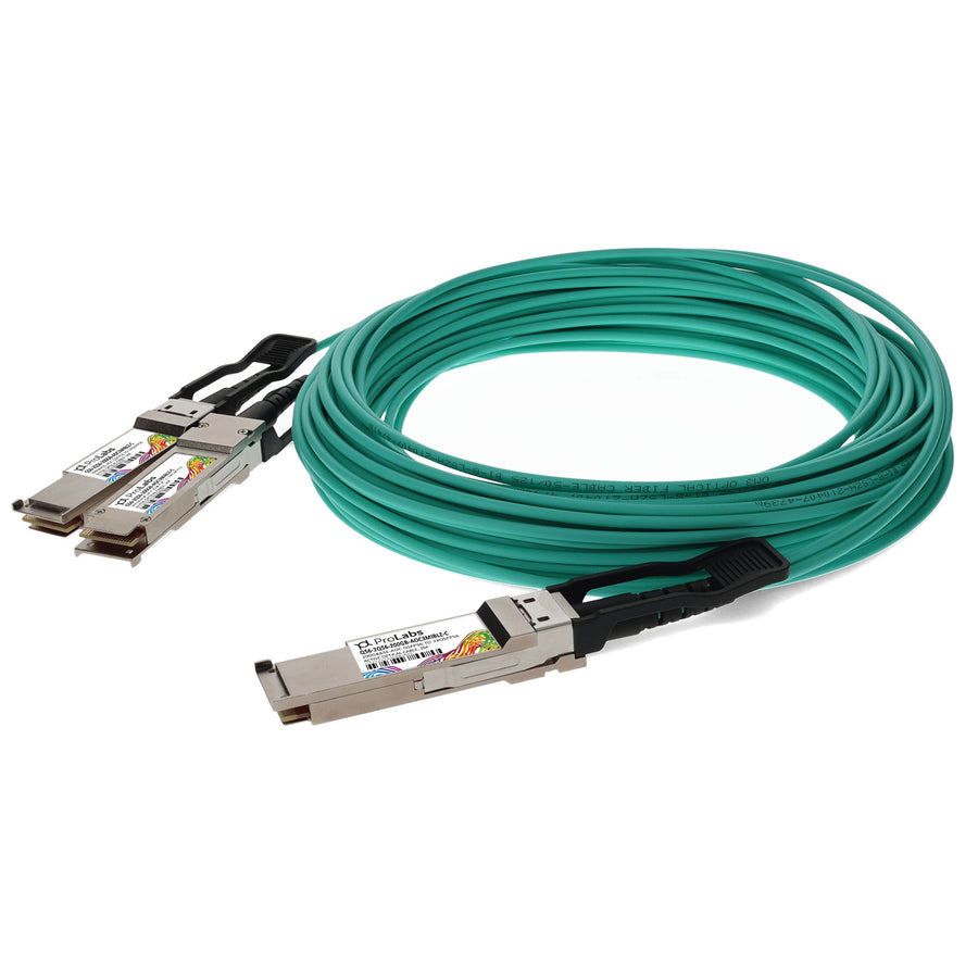 Prolabs MSA and TAA Compliant 200G-AOC QSFP56 to 2xQSFP56 Infiniband HDR Active Optical Cable (850nm, MMF, 3m, LSZH)