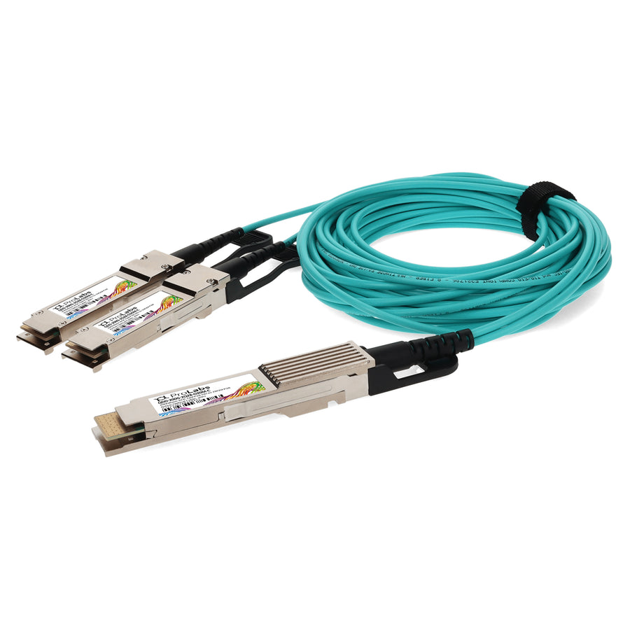 Prolabs MSA and TAA Compliant 200GBase-AOC QSFP28-DD to 2xQSFP28 NRZ Active Optical Cable (850nm, MMF, 20m)