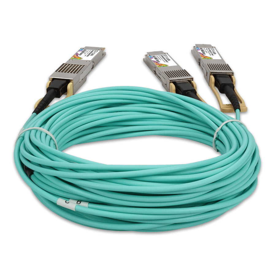 Prolabs Arista Networks Compatible TAA 400GBase-AOC QSFP-DD to 2xQSFP56 Active Optical Cable (850nm, MMF, 20m)