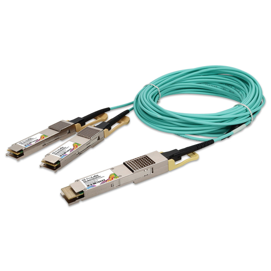 Prolabs MSA and TAA Compatible 400GBase-AOC QSFP-DD to 2xQSFP56 Active Optical Cable (850nm, MMF, 7m)