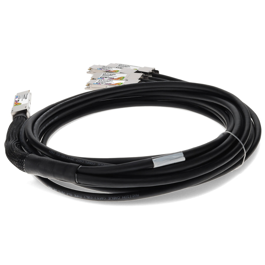 Prolabs Cisco QDD-4ZQ100-CU3M Compatible TAA Compliant 400GBase-CU QSFP-DD 400G to 4xQSFP56 100G PAM-4 Direct Attach Cable (Passive Twinax, 3m)