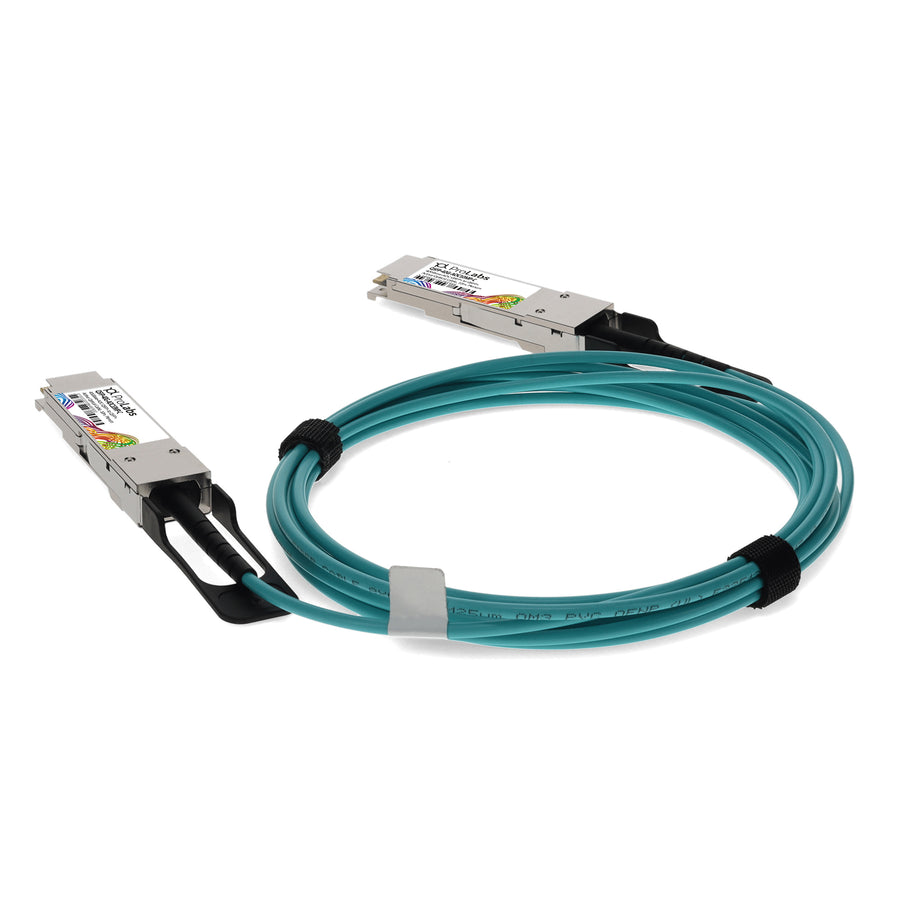 Prolabs MSA and TAA Compliant 40GBase-AOC QSFP+ Plenum-rated Active Optical Cable (850nm, MMF, 10m)