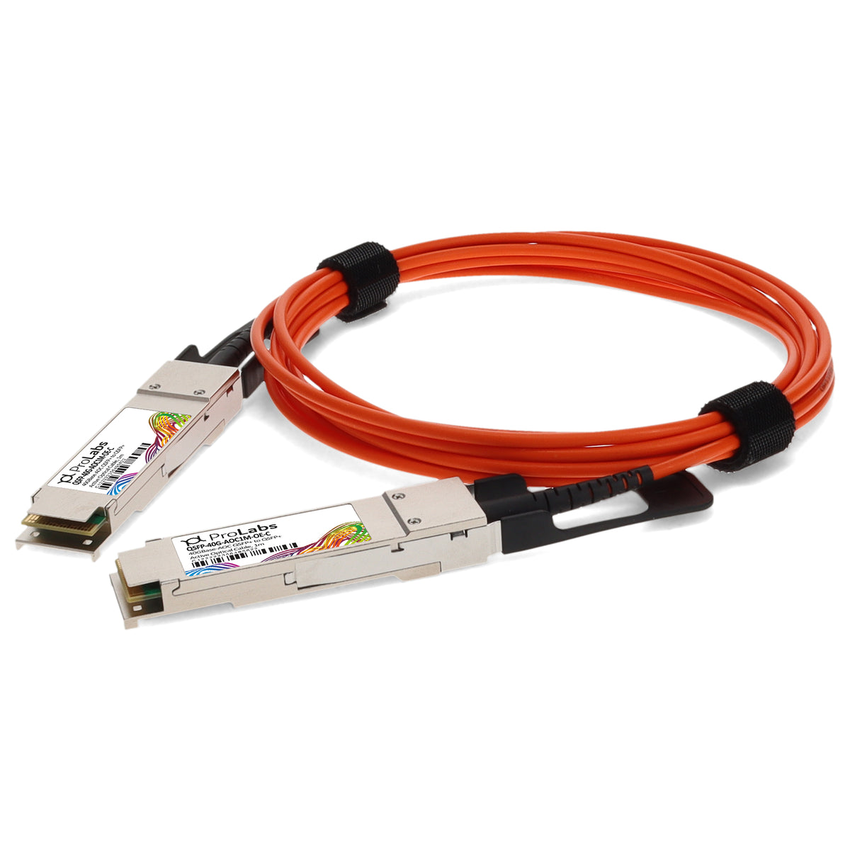 Prolabs MSA and TAA Compliant 40GBase-AOC QSFP+ to QSFP+ Orange Active Optical Cable (850nm, MMF, 1m)