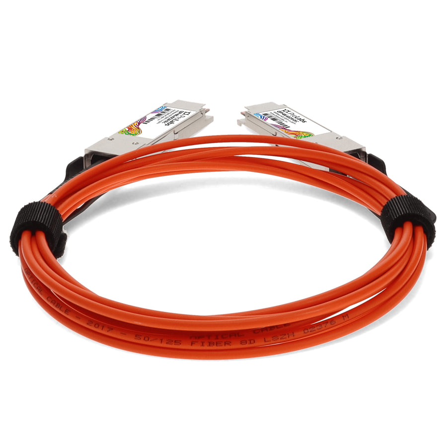 Prolabs MSA and TAA Compliant 40GBase-AOC QSFP+ to QSFP+ Orange Active Optical Cable (850nm, MMF, 1m)