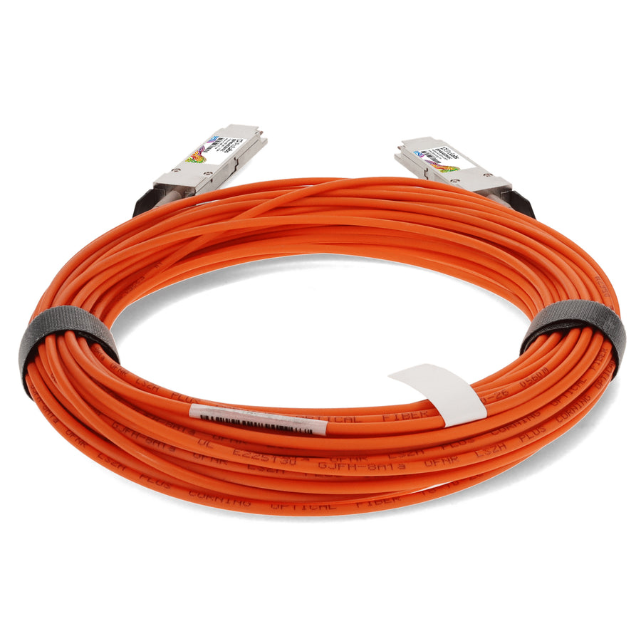 Prolabs MSA and TAA Compliant 40GBase-AOC QSFP+ to QSFP+ Orange Active Optical Cable (850nm, MMF, 25m)
