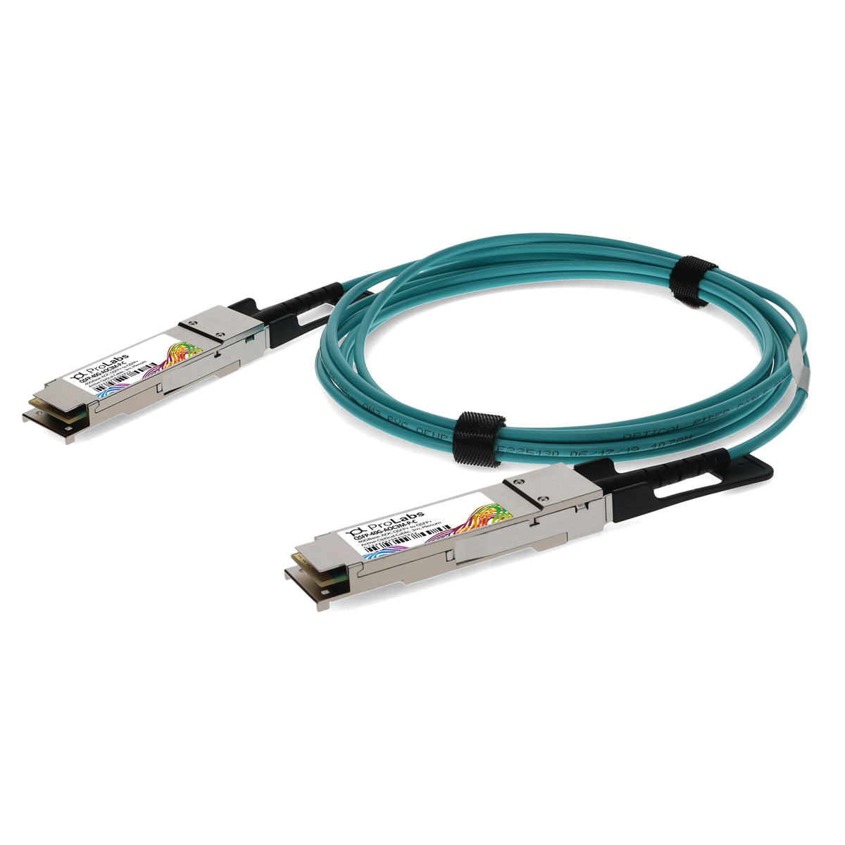 Prolabs MSA and TAA Compliant 40GBase-AOC QSFP+ Active Optical Cable (850nm, MMF, 3m, Plenum)
