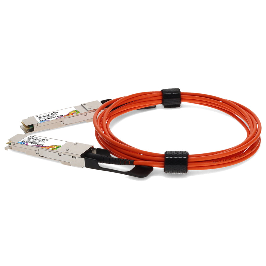 Prolabs MSA and TAA Compliant 40GBase-AOC QSFP+ to QSFP+ Orange Active Optical Cable (850nm, MMF, 7m)