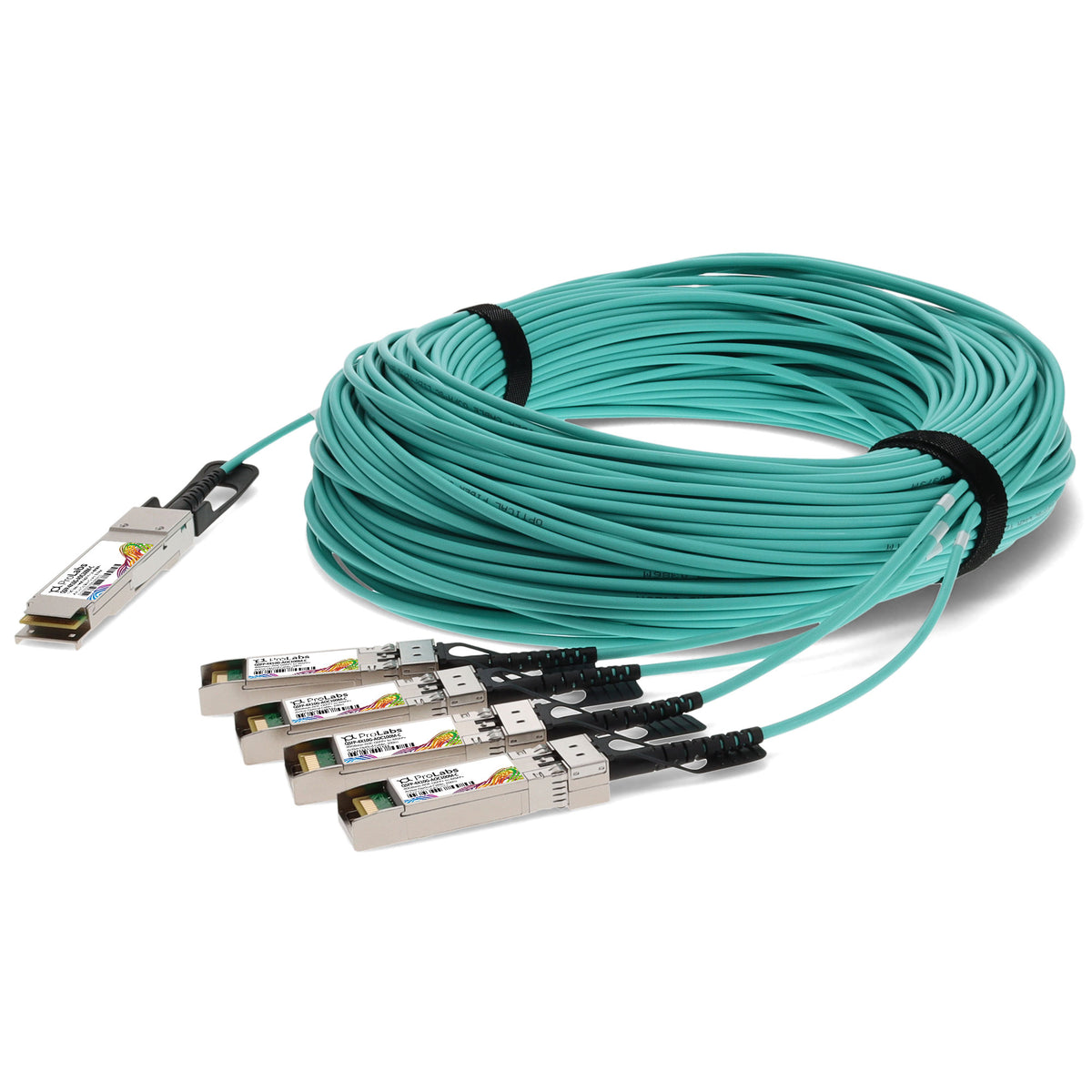Prolabs Cisco Compatible TAA Compliant 40GBase-AOC QSFP+ to 4xSFP+ Active Optical Cable (850nm, MMF, 100m)
