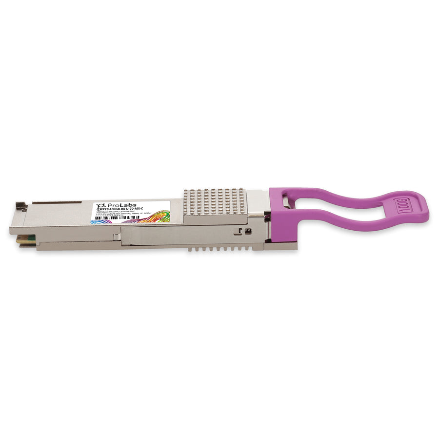 Prolabs Mellanox Compatible TAA 100GBase-ZR4 Lite BX QSFP28 Transceiver (SMF, 1272.55nmTx/1310.19nmRx, 70km, LC, DOM)