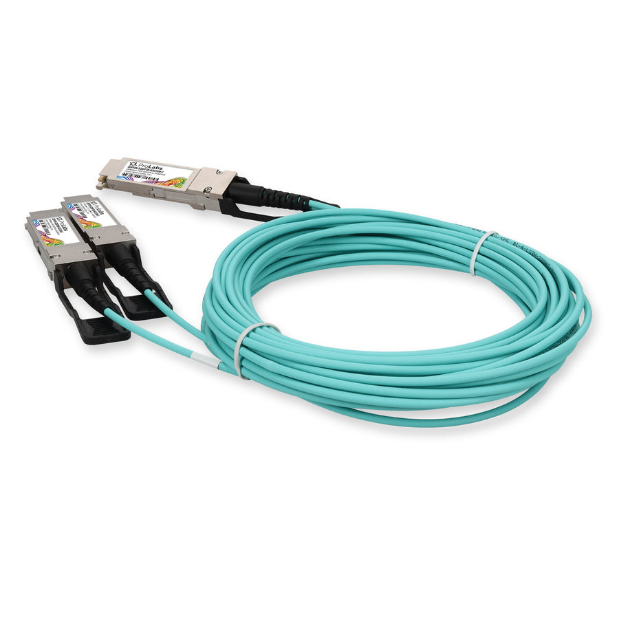 Prolabs MSA and TAA 100GBase-CU QSFP28 to 2xQSFP28 Active Optical Cable (850nm, MMF, 15m)
