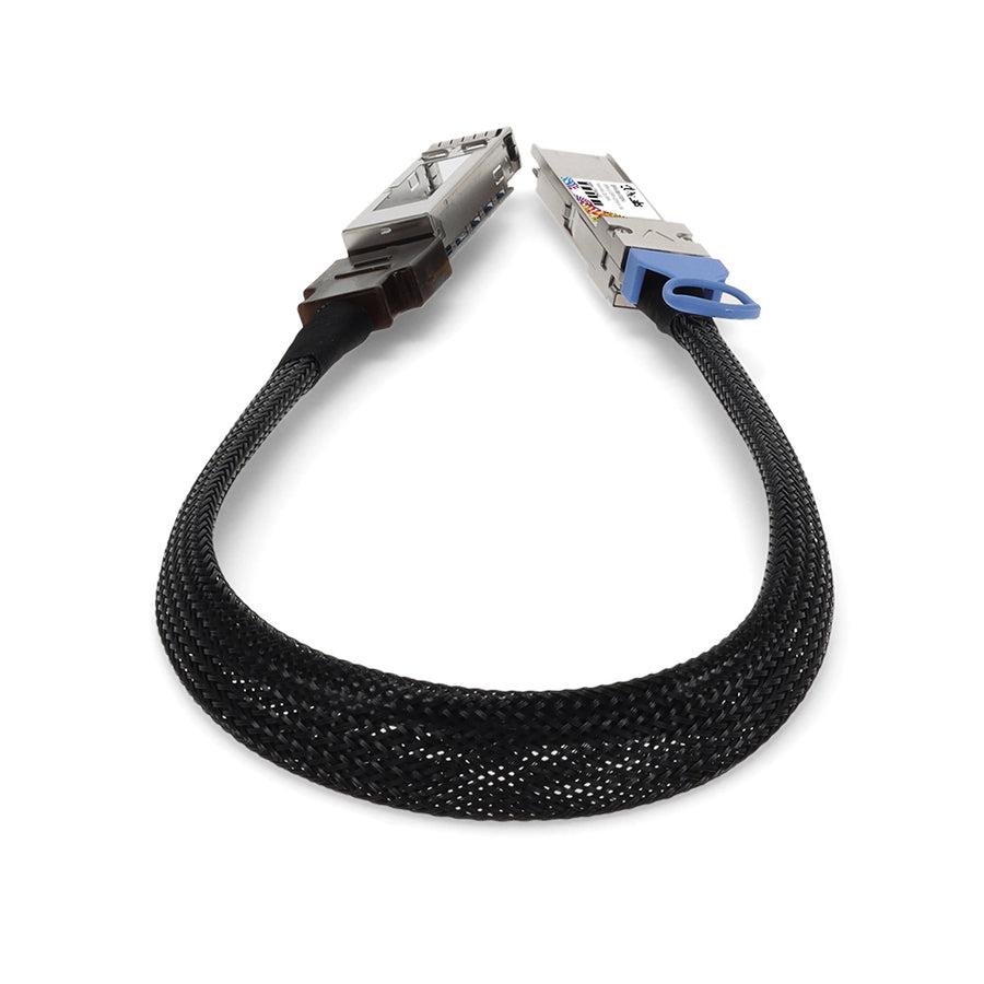 Prolabs 200GBase-CU QSFP56 to QSFP56 Male to Female Direct Attach Extension Cable (Passive Twinax, 22cm, 30AWG)