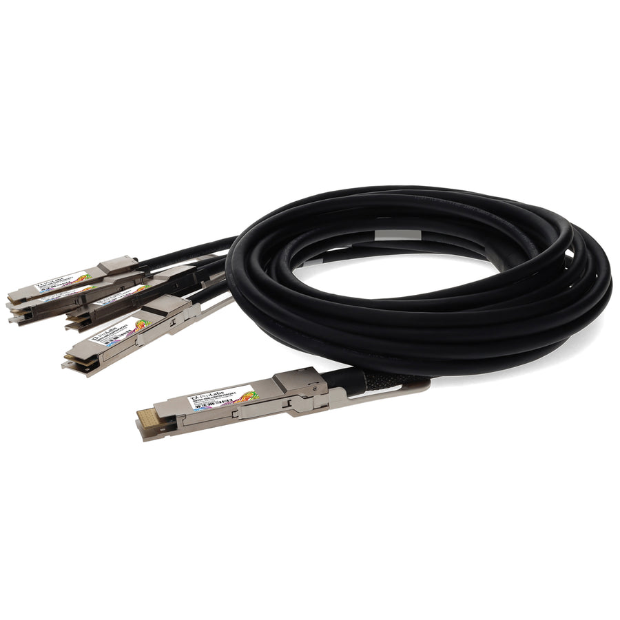 Prolabs MSA and TAA Compliant 200GBase-CU QSFP-DD 200G to 2xQSFP28 100G NRZ Direct Attach Cable (Passive Twinax, 2m)