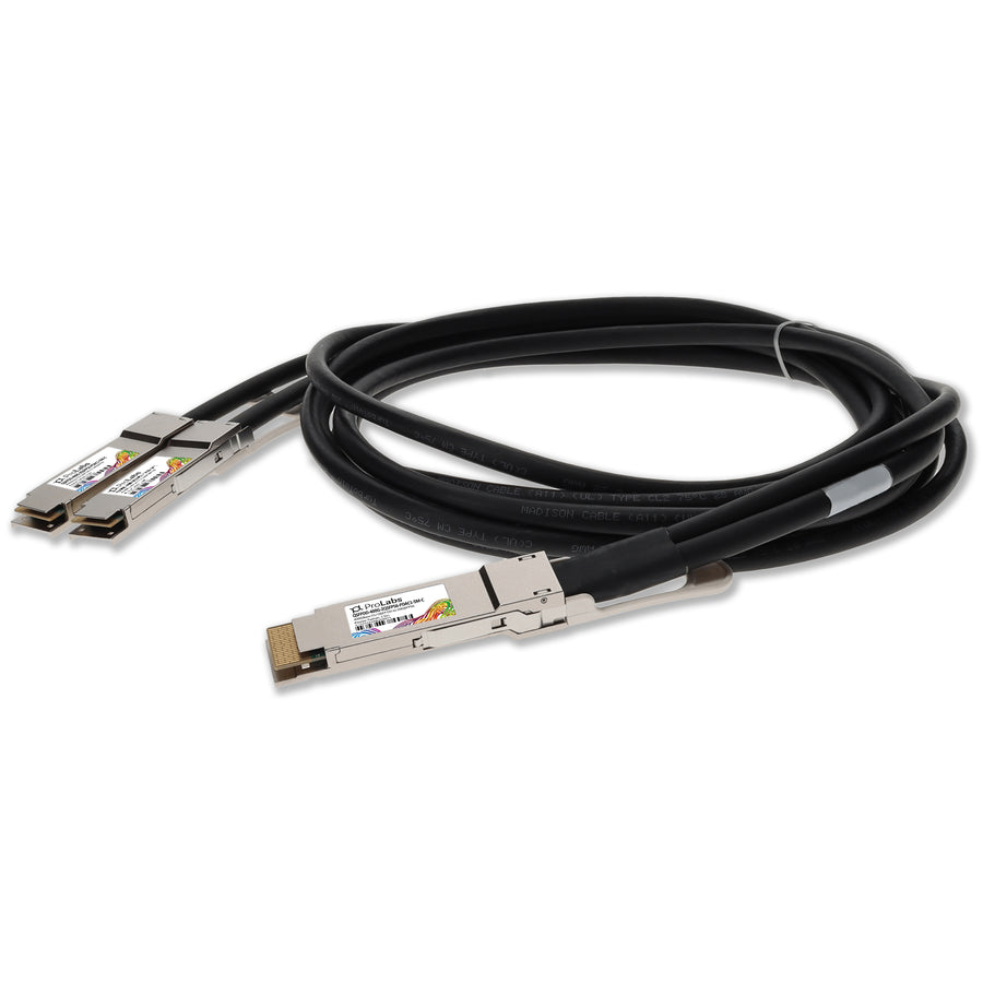 Prolabs MSA and TAA 400GBase-CU QSFP-DD 400G to 2xQSFP56 200G PAM-4 Direct Attach Cable (Passive Twinax, 1.5m)