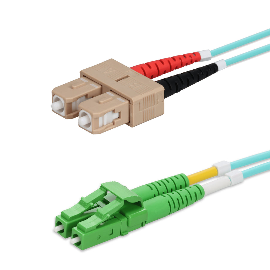  1m SC to ALC Aqua OM4 Duplex LSZH Fiber Patch Cable