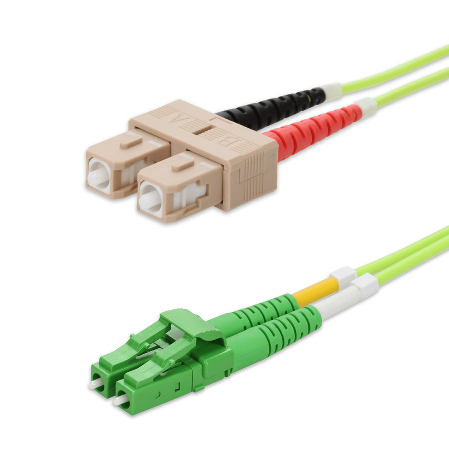  20m SC to ALC Lime Green OM5 Duplex LSZH Fiber Patch Cable