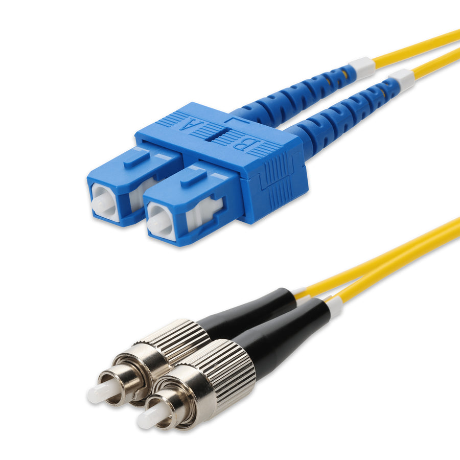  1m SC to FC Yellow OS2 Duplex OFNR (Riser-Rated) SMF Fiber Patch Cable