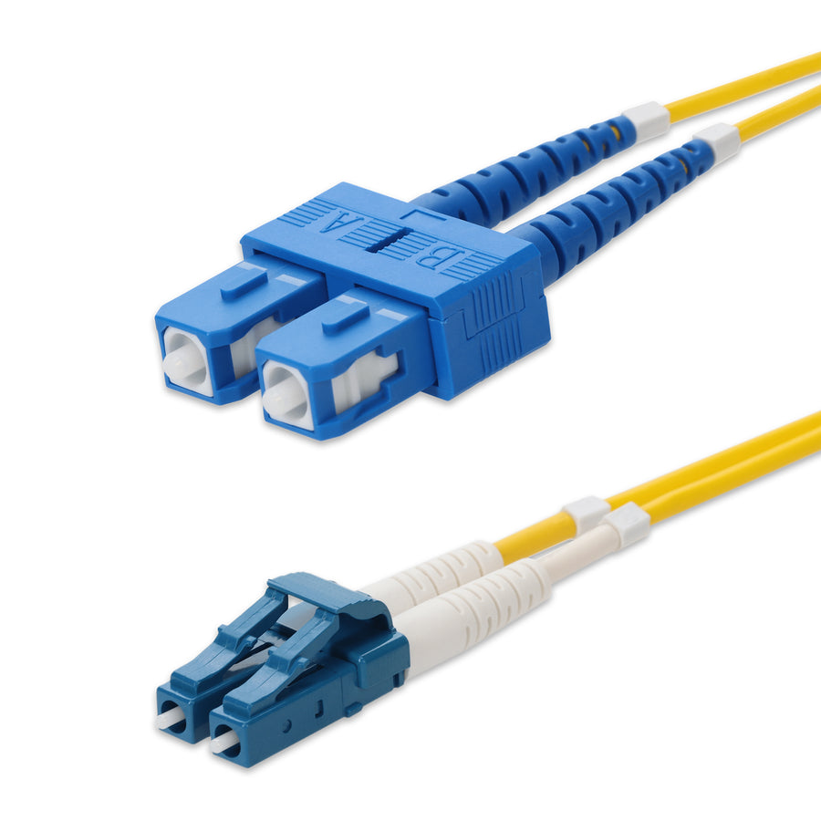  3m SC to LC Yellow OS2 Duplex OFNP (Plenum-Rated) SMF Fiber Patch Cable