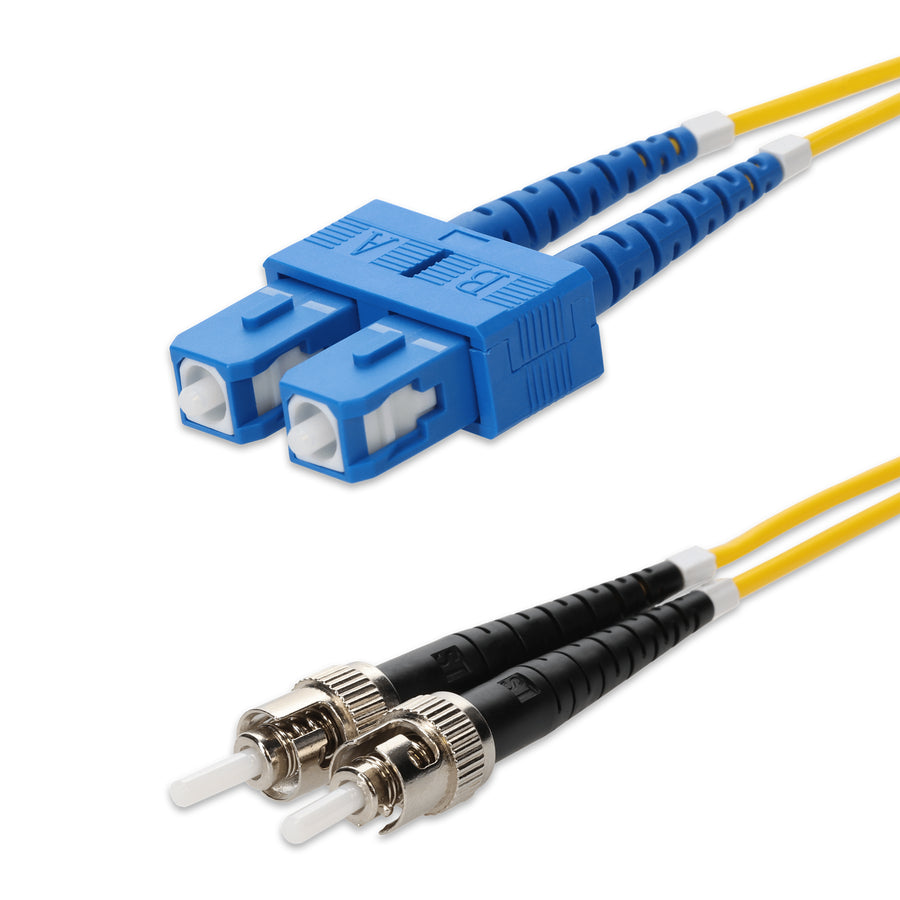 15m SC to ST Yellow OS2 Duplex OFNP (Plenum-Rated) SMF Fiber Patch Cable