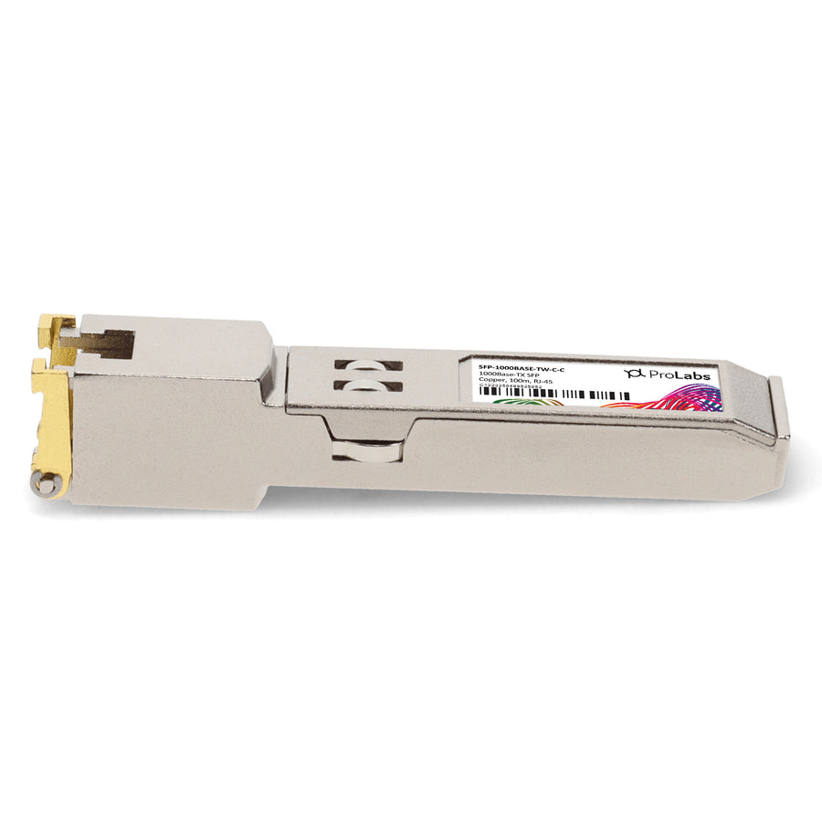 Prolabs Cisco Compatible TAA 10/100/1000Base-TX SFP Transceiver (Copper, RJ-45, 100m, SGMII, LOS, Auto Negotiation, Trap Door and Wire Bail)