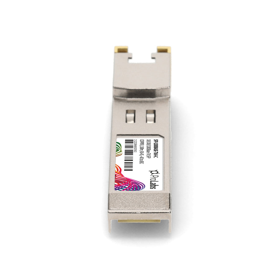 Prolabs MSA and TAA 10/100/1000Base-TX SFP Transceiver (Copper, RJ-45, 100m, SGMII, LOS, Auto Negotiation, Trap Door and Wire Bail, -40 to 85C)