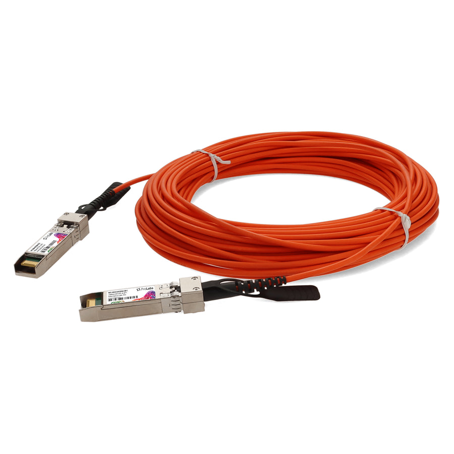 Prolabs MSA and TAA Compliant 10GBase-AOC SFP+ to SFP+ Orange Active Optical Cable (850nm, MMF, 20m)