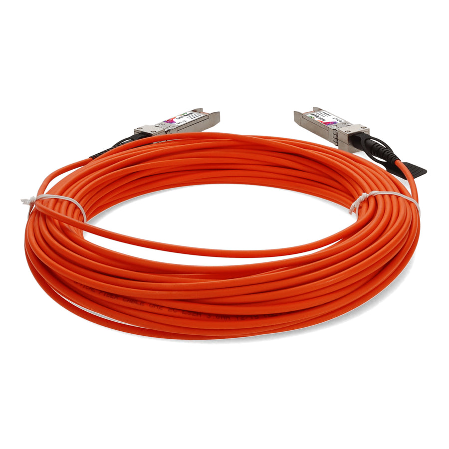 Prolabs MSA and TAA Compliant 10GBase-AOC SFP+ to SFP+ Orange Active Optical Cable (850nm, MMF, 20m)