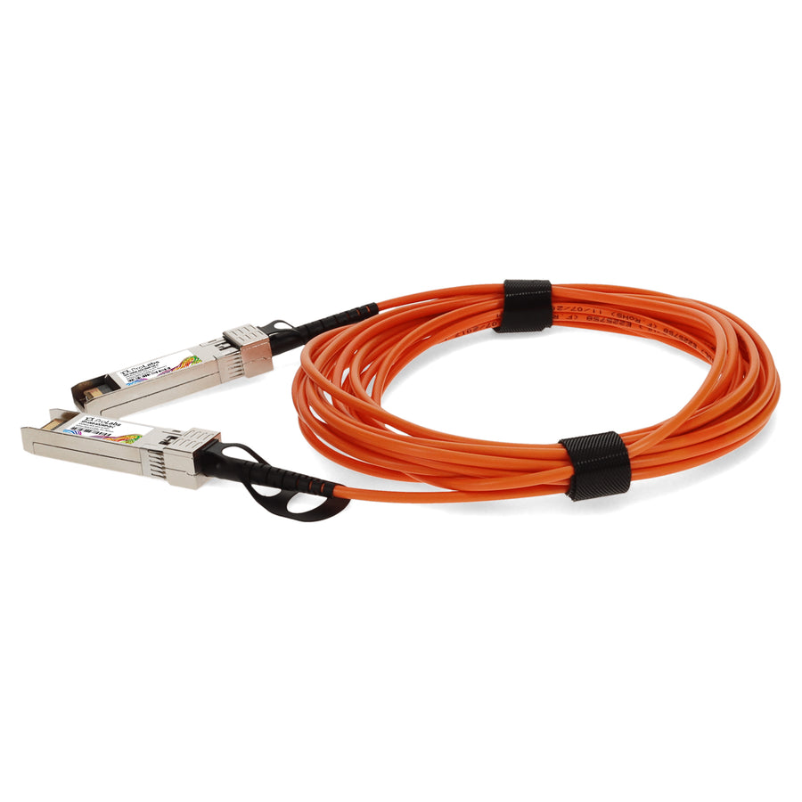 Prolabs MSA and TAA Compliant 10GBase-AOC SFP+ to SFP+ OFNP (Plenum-rated) Orange Active Optical Cable (850nm, MMF, 3m)