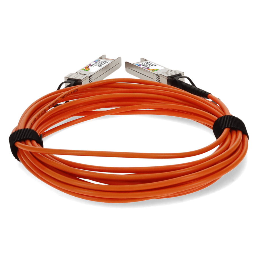 Prolabs MSA and TAA Compliant 10GBase-AOC SFP+ to SFP+ OFNP (Plenum-rated) Orange Active Optical Cable (850nm, MMF, 5m)