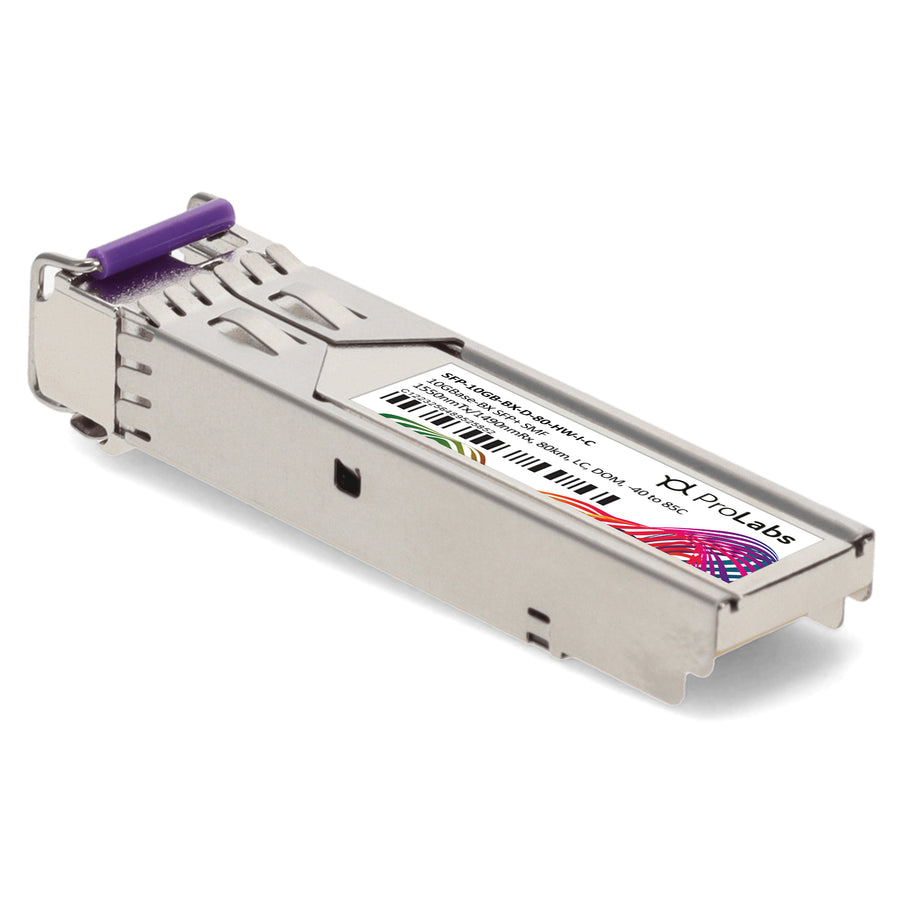 Prolabs Huawei Compatible TAA 10GBase-BX SFP+ Transceiver (SMF, 1550nmTx/1490nmRx, 80km, LC, DOM, -40 to 85C)