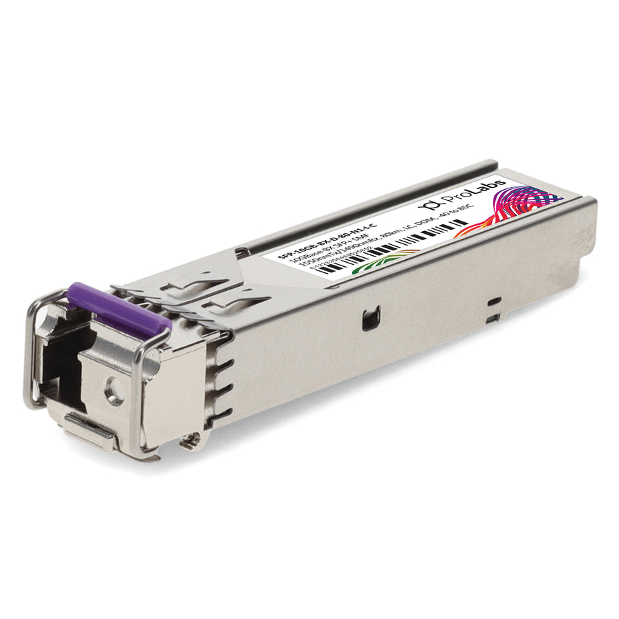 Prolabs Alcatel-Lucent Nokia Compatible TAA 10GBase-BX SFP+ Transceiver (SMF, 1550nmTx/1490nmRx, 80km, LC, DOM, -40 to 85C)