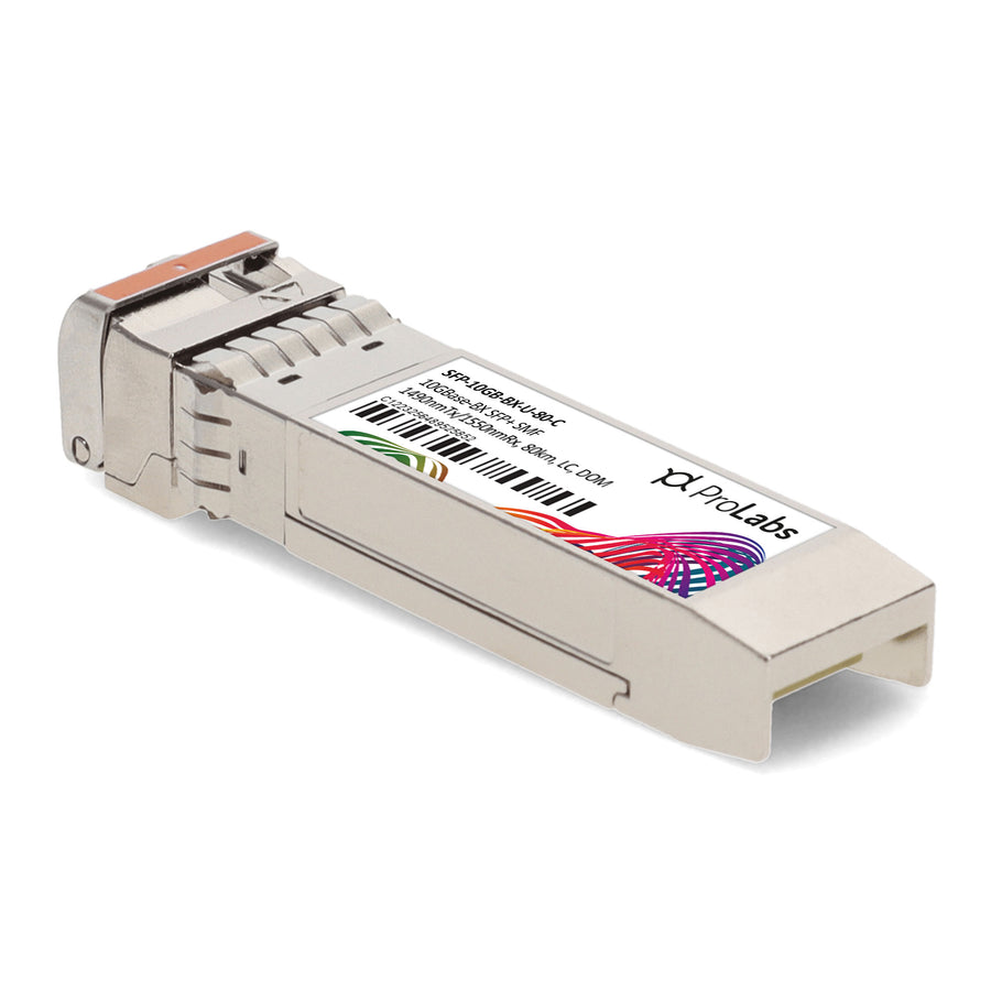 Prolabs MSA and TAA 10GBase-BX SFP+ Transceiver (SMF, 1490nmTx/1550nmRx, 80km, LC, DOM)
