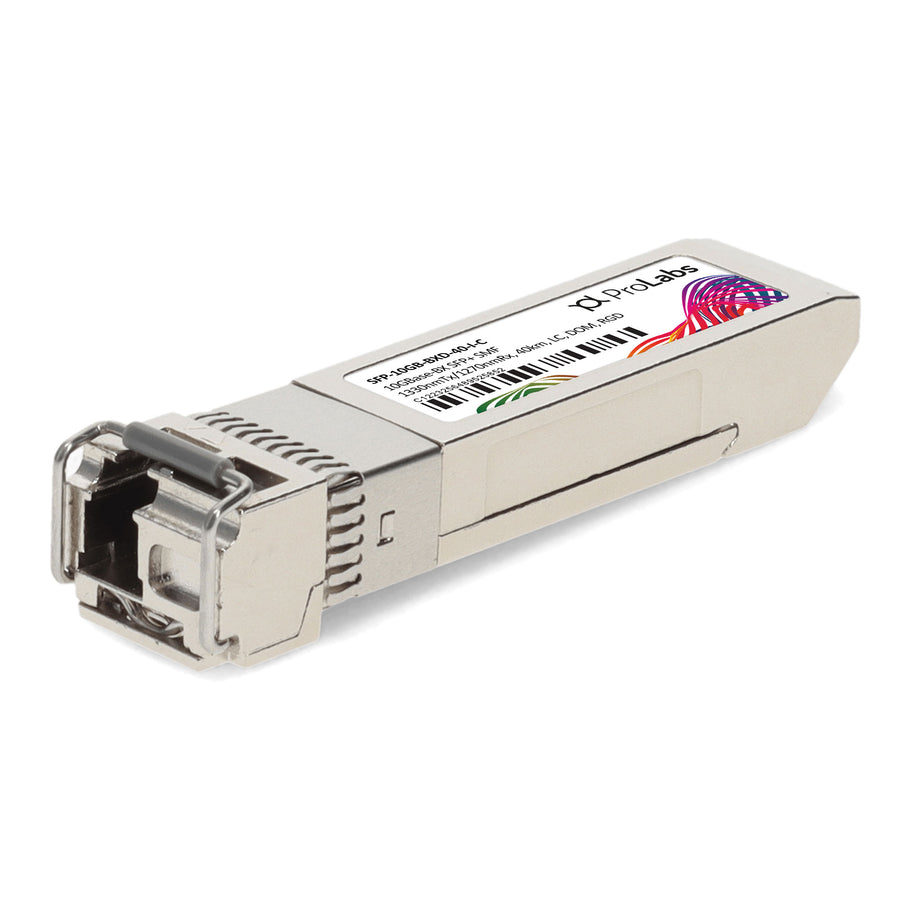 Prolabs MSA and TAA 10GBase-BX SFP+ Transceiver (SMF, 1330nmTx/1270nmRx, 40km, LC, DOM, -40 to 85C)
