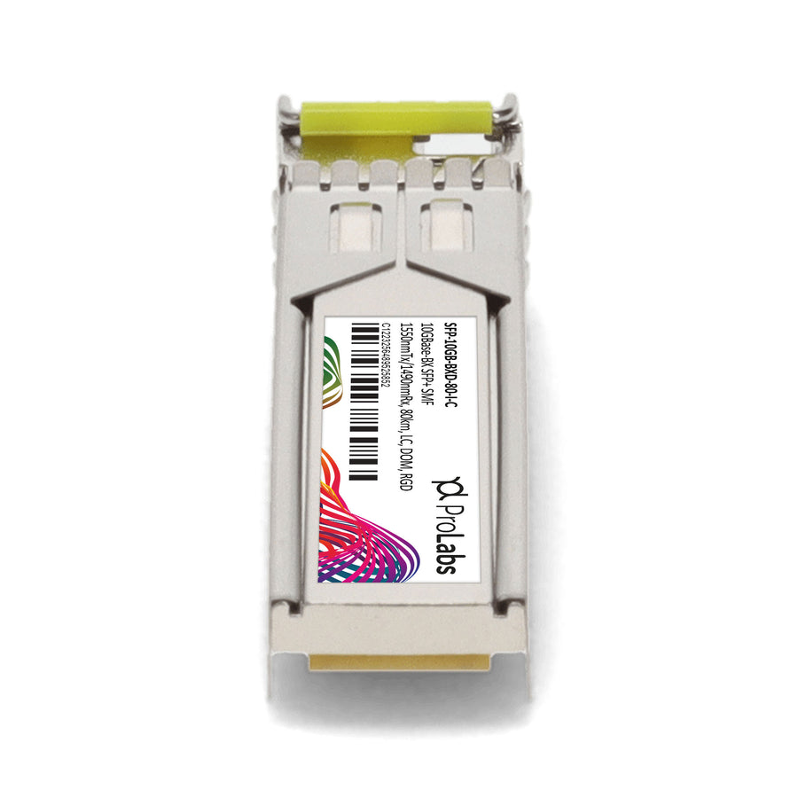 Prolabs MSA and TAA 10GBase-BX SFP+ Transceiver (SMF, 1550nmTx/1490nmRx, 80km, LC, DOM, -40 to 85C)